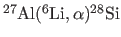 $\rm ^{27}Al(^6Li,\alpha)^{28}Si$