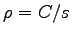 $\rho = C/s$