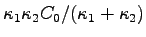 $\kappa_1\kappa_2 C_0/(\kappa_1 + \kappa_2)$
