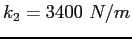 $k_2 = 3400~N/m$