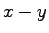 $x-y$