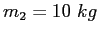 $m_2 = 10~kg$