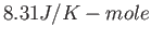 $8.31J/K-mole$