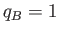 $q_B = 1$