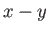 $x-y$