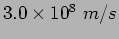 $3.0\times 10^{8}~m/s$