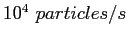 $10^4~ particles/s$