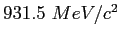 $931.5~MeV/c^2$