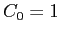 $C_0 = 1$