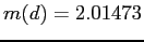$m(d) = 2.01473$