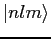 $\vert nlm\rangle$