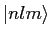 ${ \vert nlm \rangle}$