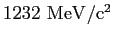 $1232~\rm MeV/c^2$