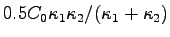 $0.5 C_0 \kappa_1\kappa_2/(\kappa_1 + \kappa_2)$