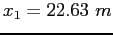 $x_1 = 22.63~m$