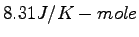 $8.31J/K-mole$