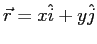 ${\vec r} = x{\hat i} + y{\hat j}$