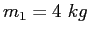 $m_1 = 4~kg$
