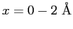 $x = 0-2~\rm\AA$