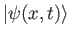 $\vert\psi(x,t)\rangle$