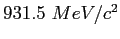 $931.5 MeV/c^2$