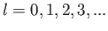 $l=0,1,2,3,...$