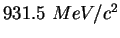 $931.5&nbsp;MeV/c^2$