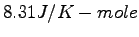 $8.31J/K-mole$
