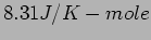 $8.31J/K-mole$