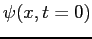 $\psi(x,t=0)$
