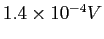 $1.4\times 10^{-4}V$