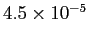 $4.5\times 10^{-5}$