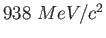 $ 938~MeV/c^2$