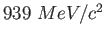 $ 939~MeV/c^2$