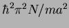 $\hbar^2 \pi^2 N/ma^2$