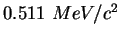 $0.511 MeV/c^2$