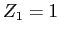 $Z_1=1$
