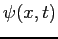 $\psi(x,t)$