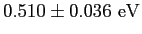 $0.510\pm 0.036~\rm eV$