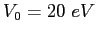 $V_0 = 20~eV$